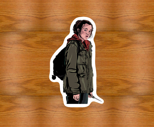 Ellie waterproof glossy sticker | The Last Of Us | Eco friendly & vegan