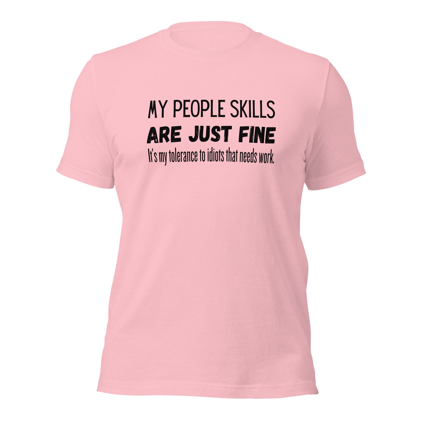 People Skills T-Shirt | Funny Sarcastic Quote | Premium Eco Tee - Jessie's Art Shop