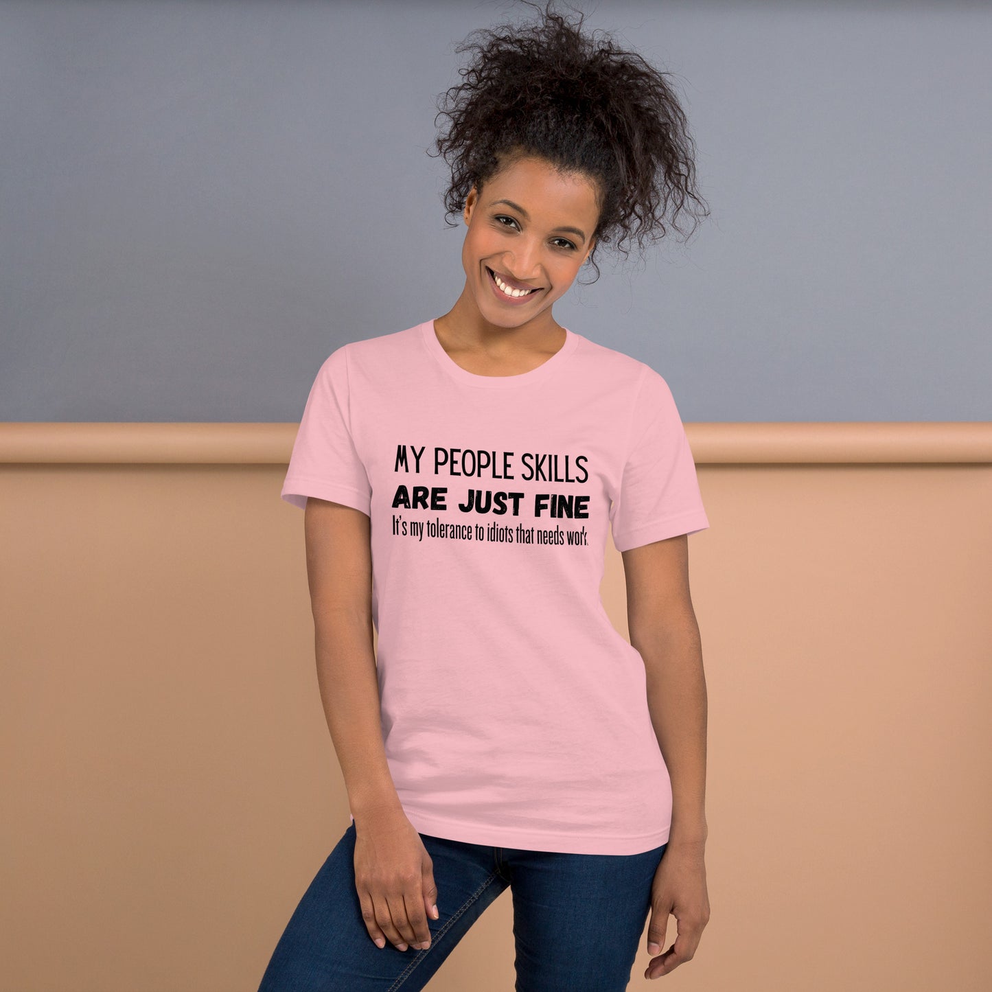 People Skills T-Shirt | Funny Sarcastic Quote | Premium Eco Tee - Jessie's Art Shop