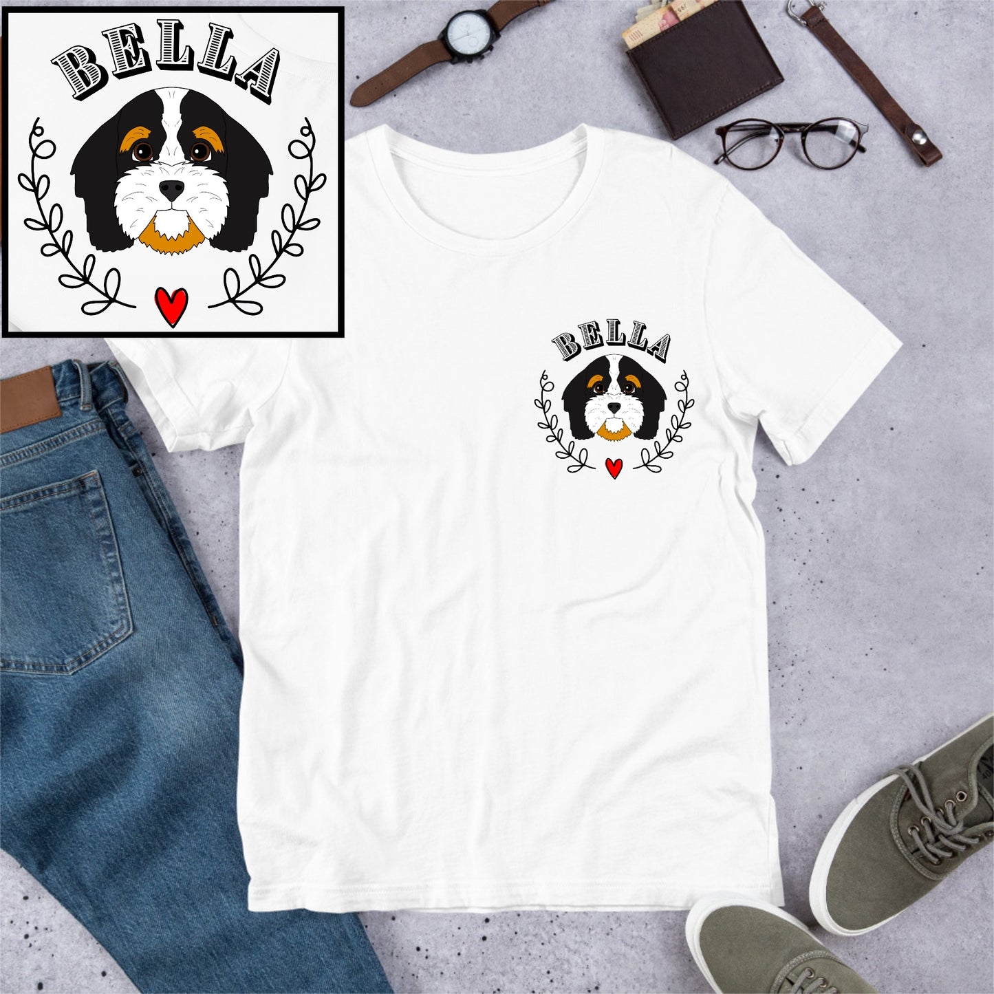 Personalised pet T-shirt | custom dog cat premium quality eco-friendly tee