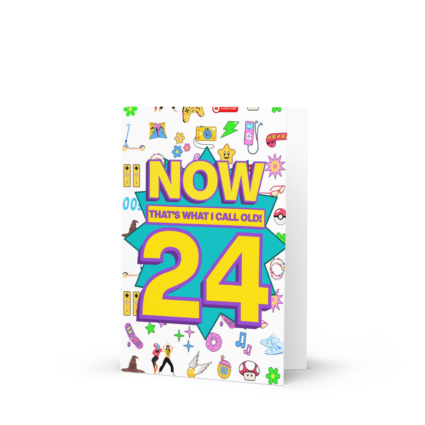 24th Birthday Card | Now That's What I Call Old! | Premium A5