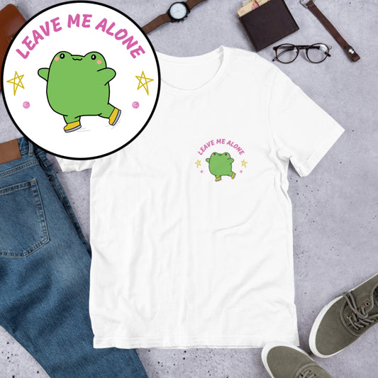 Leave Me Alone Funny frog T-shirt | Premium tee - Jessie's Art Shop