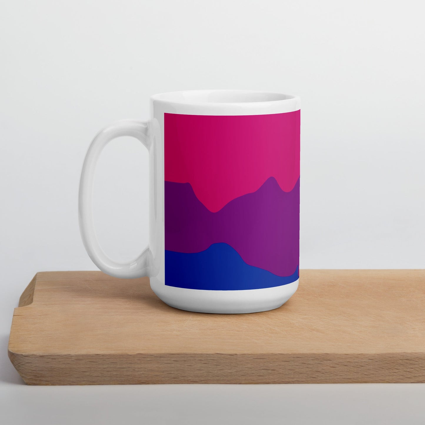 Bisexual Flag Wavy Design Mug | LGBTQ+ Eco Friendly Cup - Jessie's Art Shop