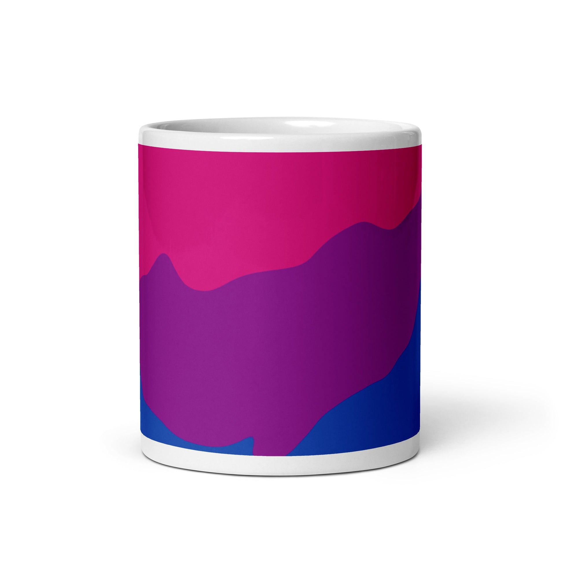 Bisexual Flag Wavy Design Mug | LGBTQ+ Eco Friendly Cup - Jessie's Art Shop