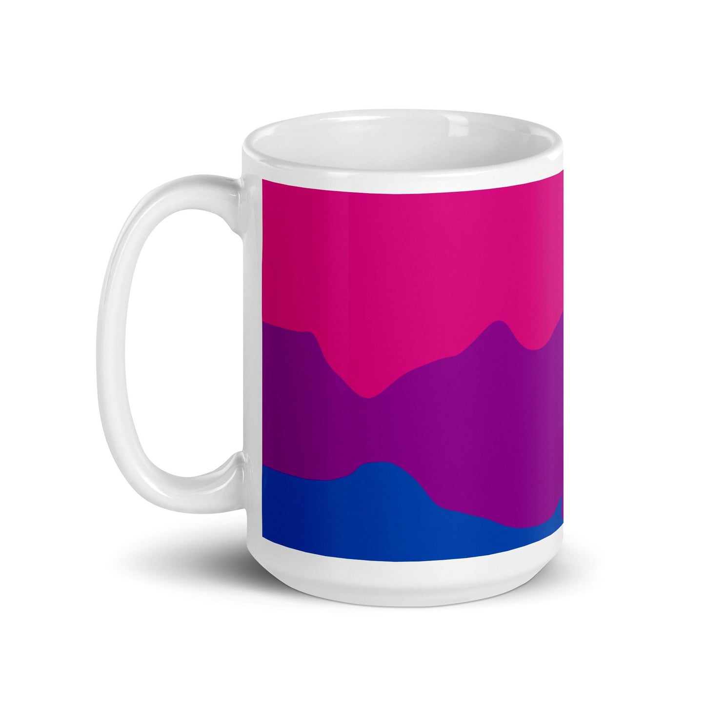 Bisexual Flag Wavy Design Mug | LGBTQ+ Eco Friendly Cup - Jessie's Art Shop