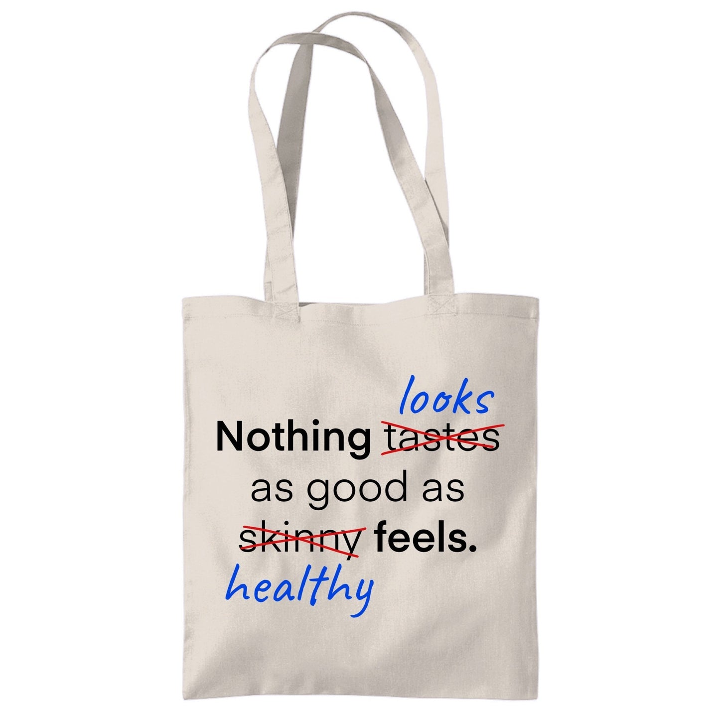 Body Positive Canvas Tote | Wellness Message | Eco-Friendly Shopping Bag - Jessie's Art Shop