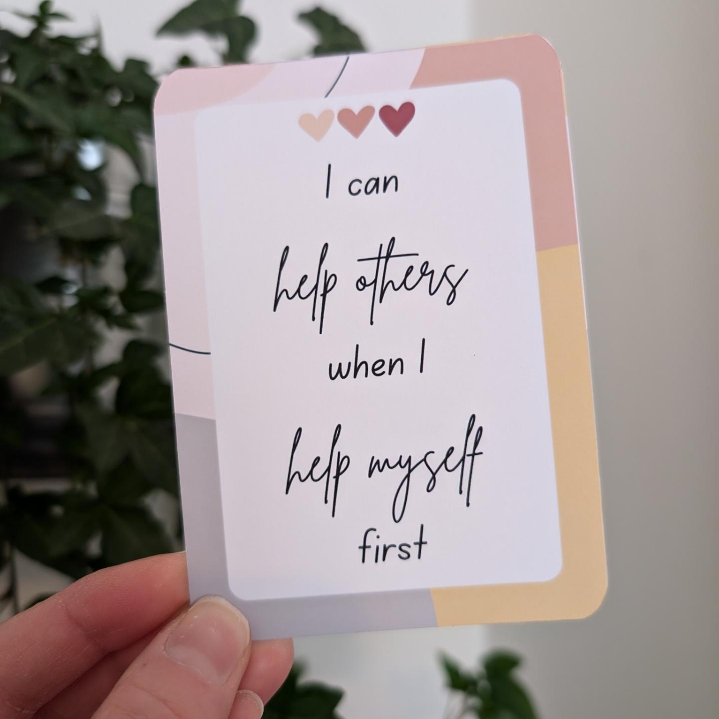 Boho Daily Affirmation Cards | Self Care Gift Set | Positive Mindset Cards - Jessie's Art Shop