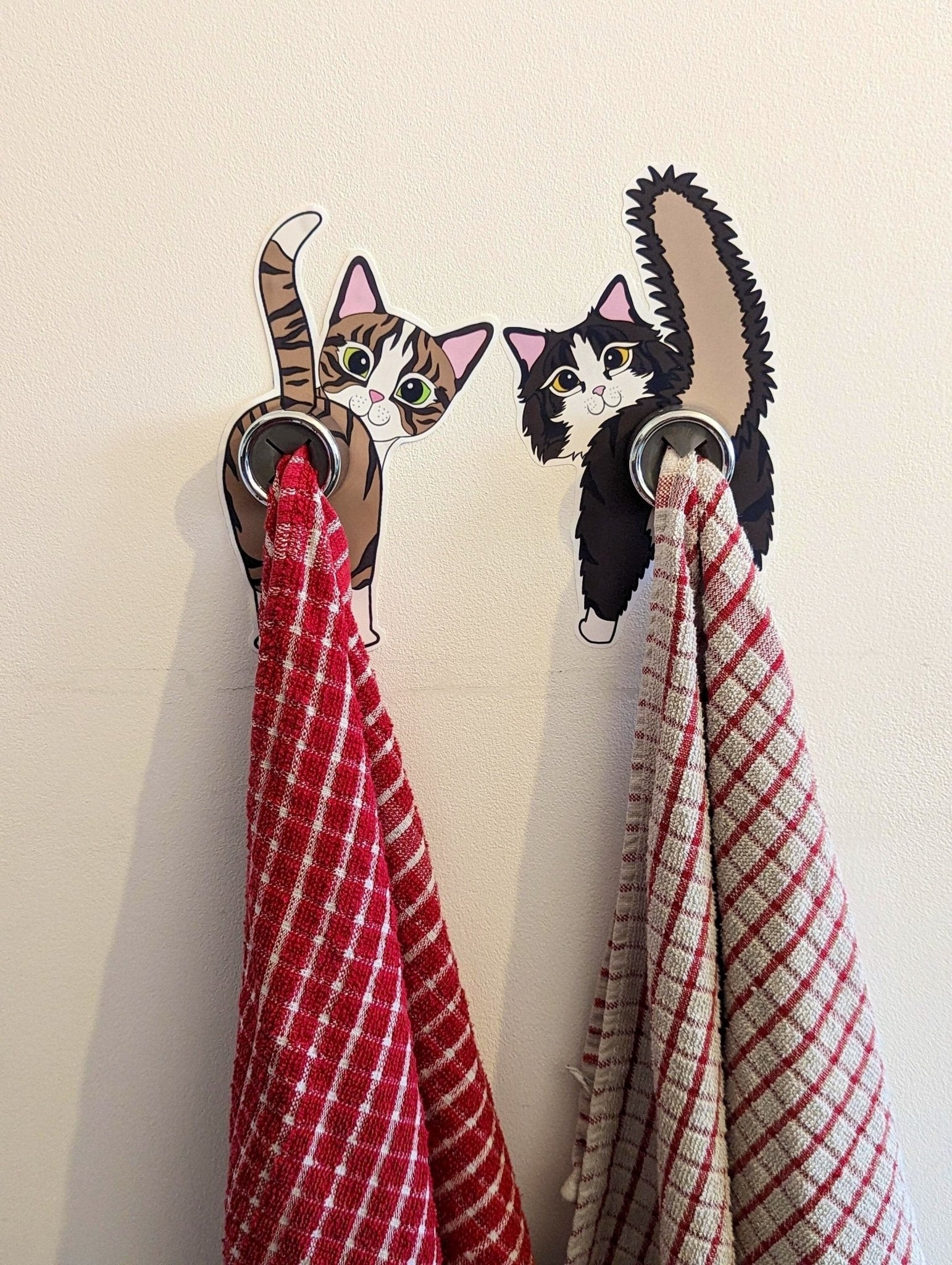 Cat Butt Towel Holder | Customizable Kitchen Decor | Eco-Friendly Hook - Jessie's Art Shop