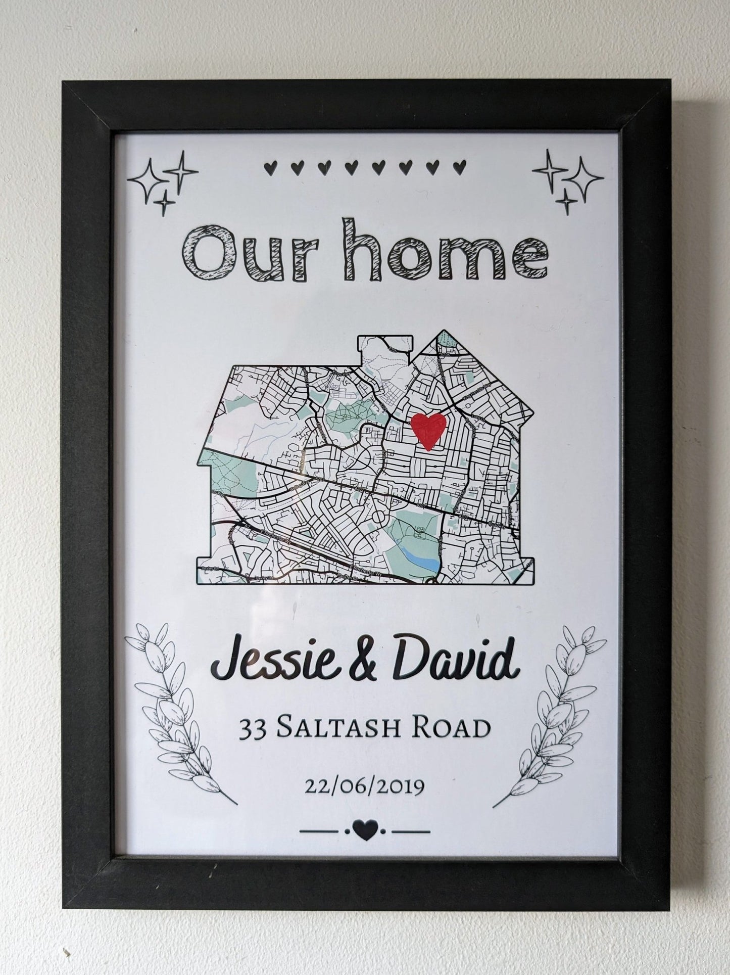 Custom Home Location Print | Personalised Map Art | Premium A4 Gift - Jessie's Art Shop