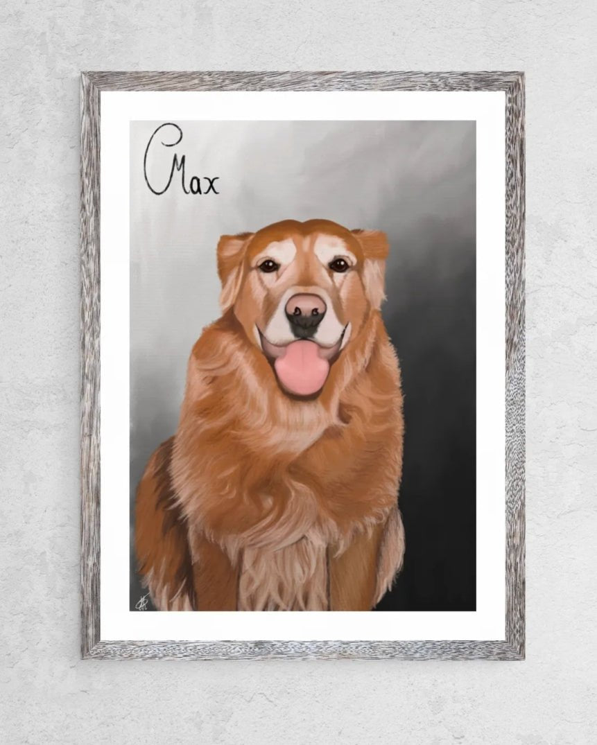 Custom Pet Portrait Art | Digital & Print Options | Oil Painting Style - Jessie's Art Shop