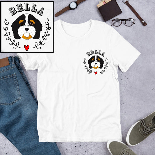 Custom Pet Portrait T-Shirt | 40+ Dog & Cat Breeds | Premium Eco Tee - Jessie's Art Shop