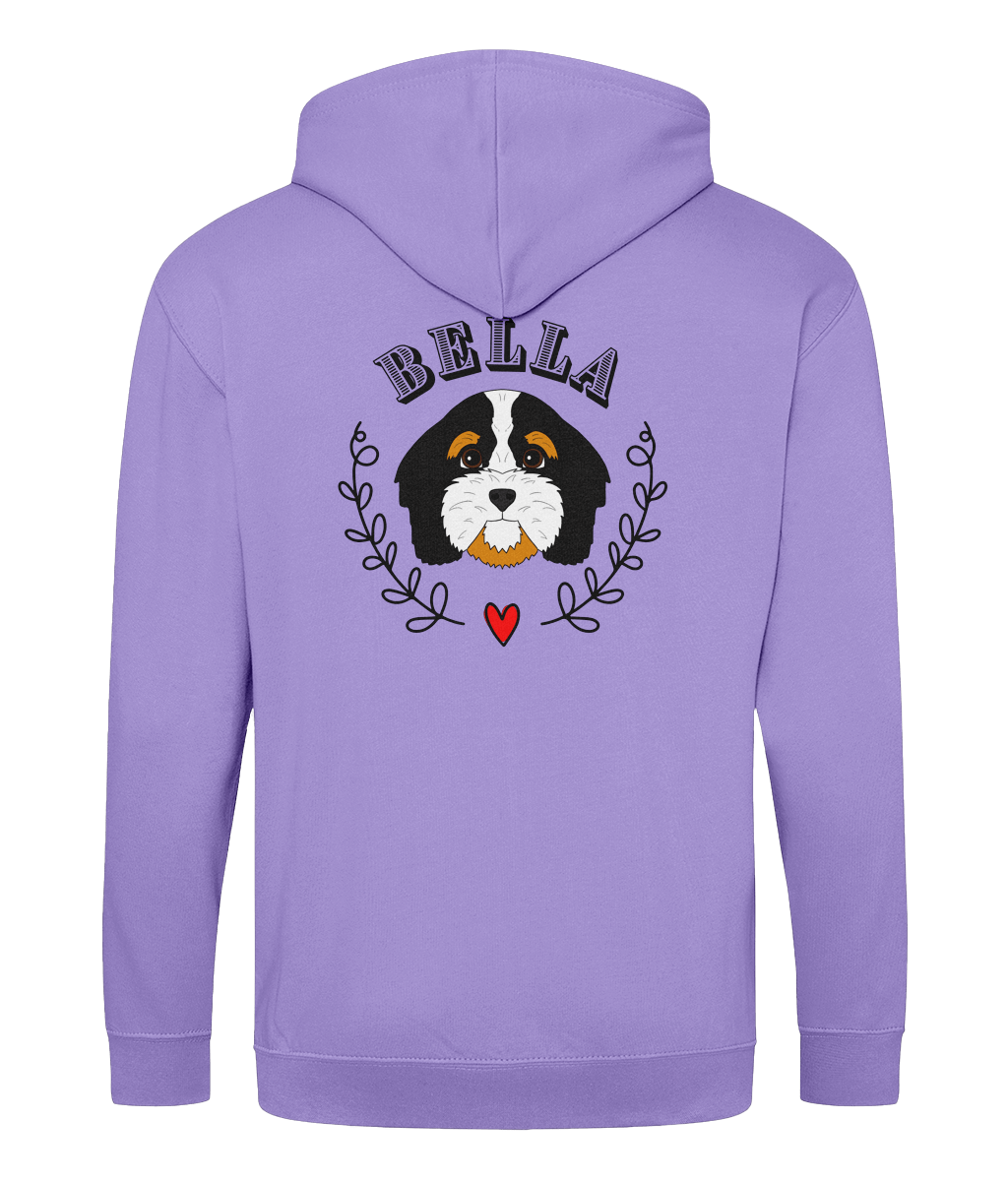 Custom Pet Portrait Zip Hoodie | 40+ Dog & Cat Breeds | Eco-Friendly - Jessie's Art Shop