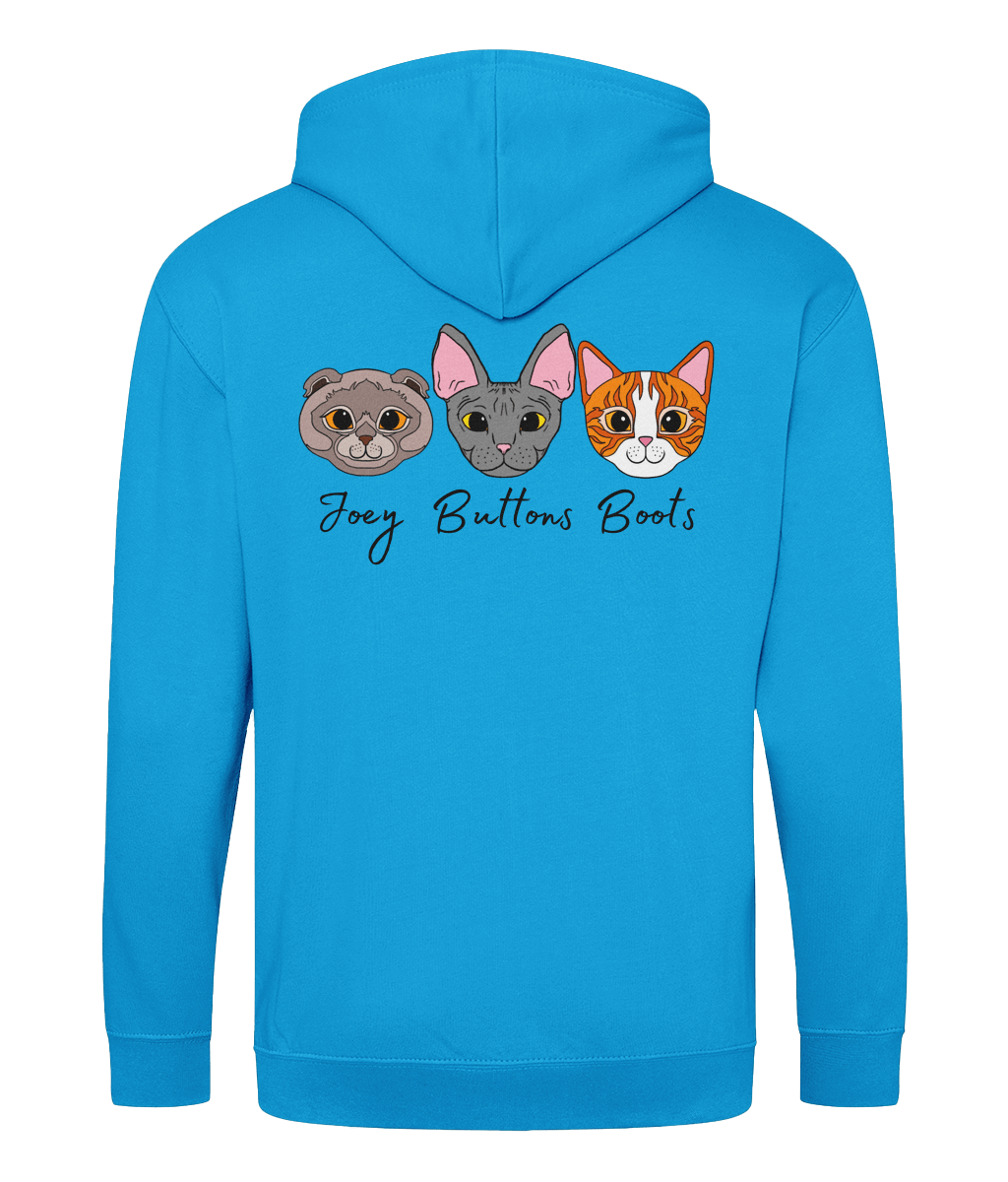 Custom Pet Portrait Zip Hoodie | 40+ Dog & Cat Breeds | Eco-Friendly - Jessie's Art Shop