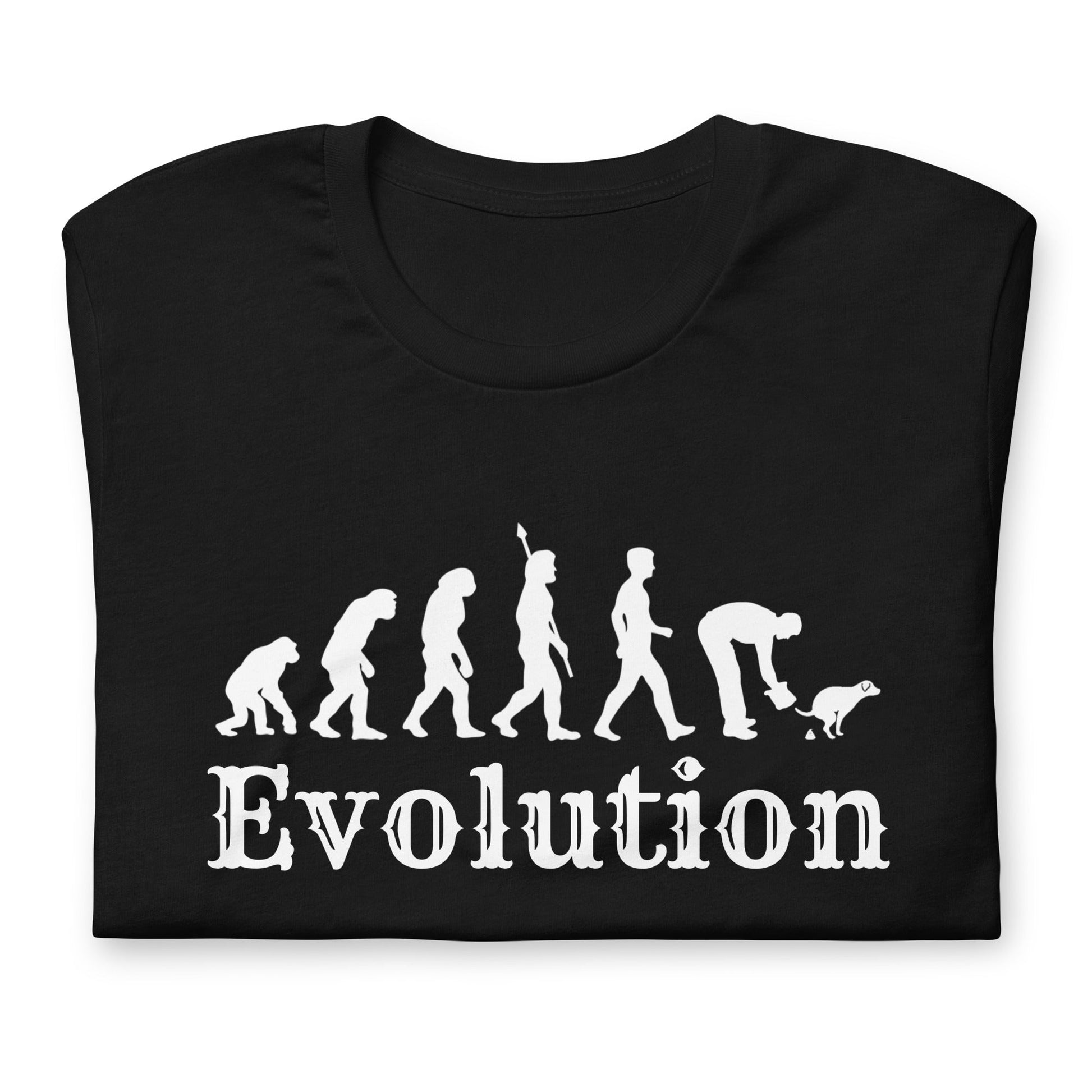 Dog Owner Evolution T-Shirt | Poop Pickup Humour | Premium Eco Tee - Jessie's Art Shop