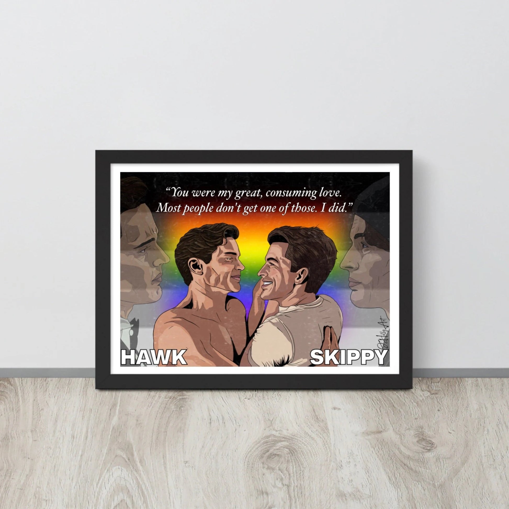 Hawk & Skippy Art Print | Fellow Travelers Series | Premium LGBTQ+ Art - Jessie's Art Shop