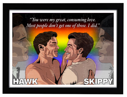 Hawk & Skippy Art Print | Fellow Travelers Series | Premium LGBTQ+ Art - Jessie's Art Shop