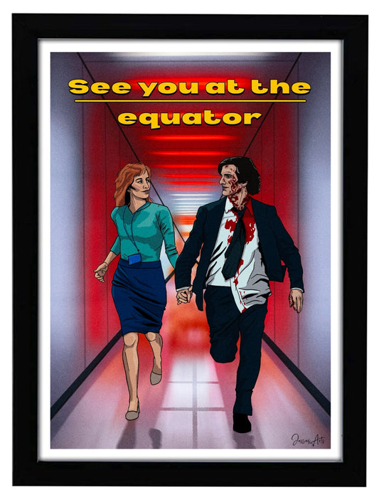 See you at the equator. Helly R Mark S running in Lumon Hallways. Season 2 finale. Fanart.