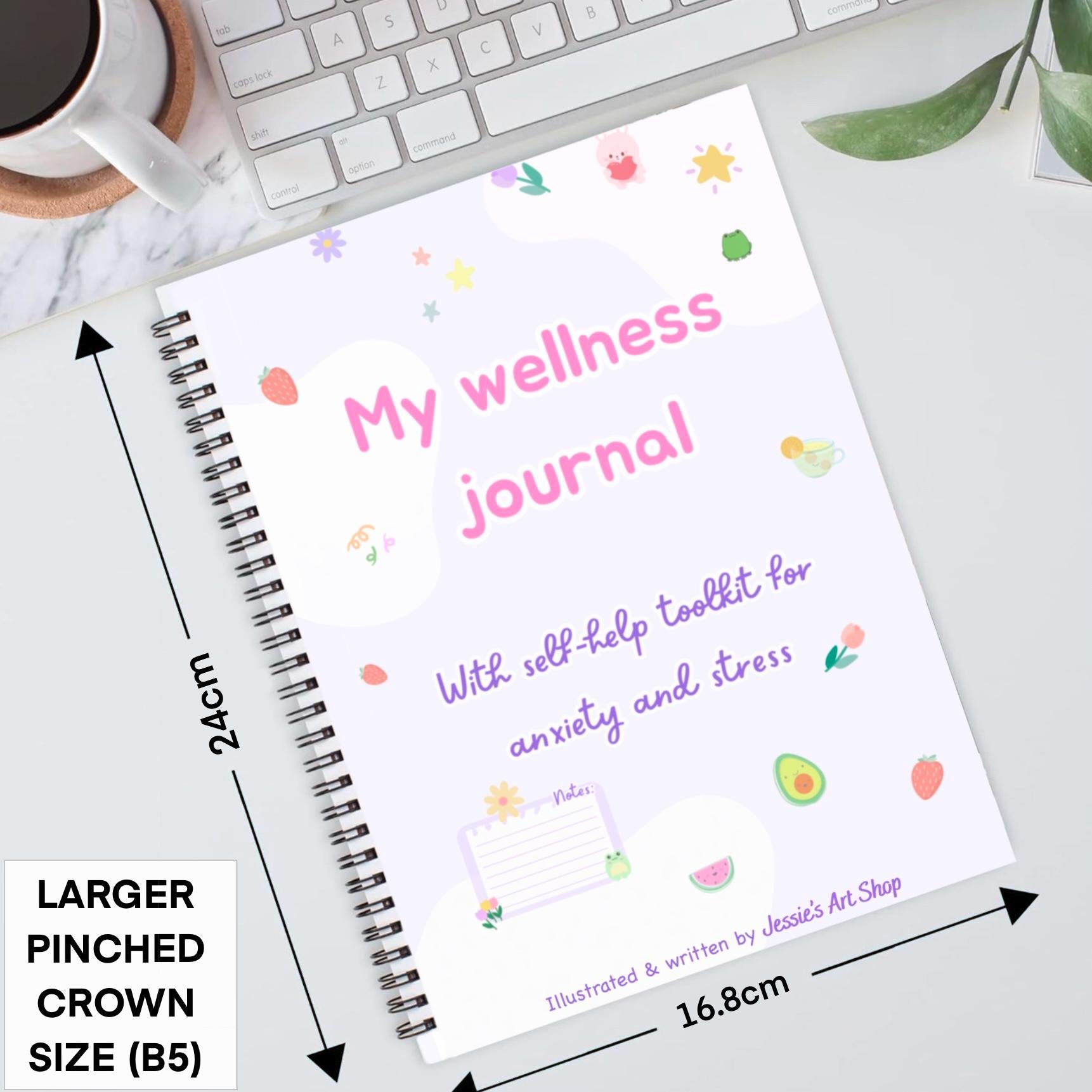 Illustrated Self-Help & Wellness Journal | Anxiety & Stress Management Tools - Jessie's Art Shop