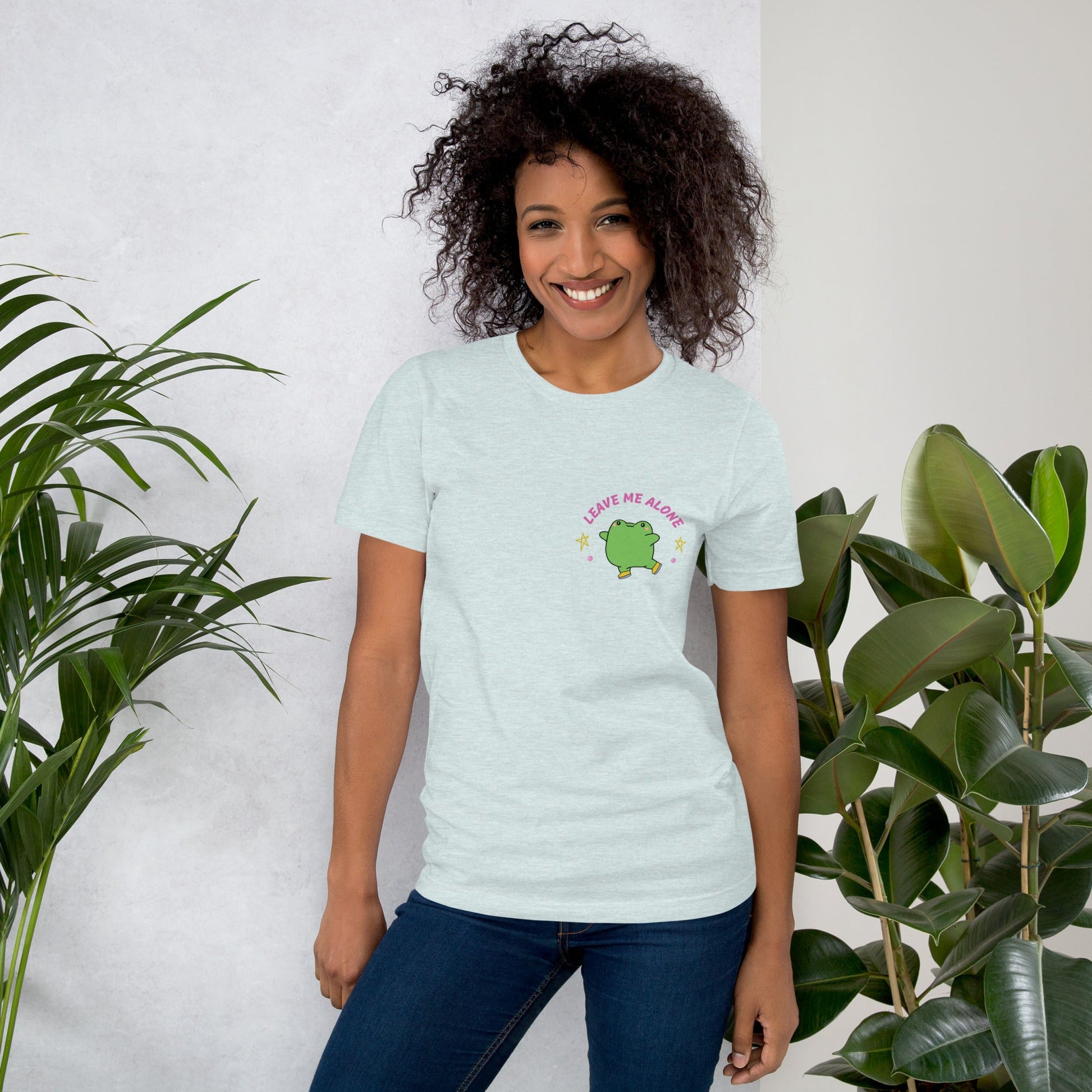 Leave Me Alone Funny frog T-shirt | Premium tee - Jessie's Art Shop