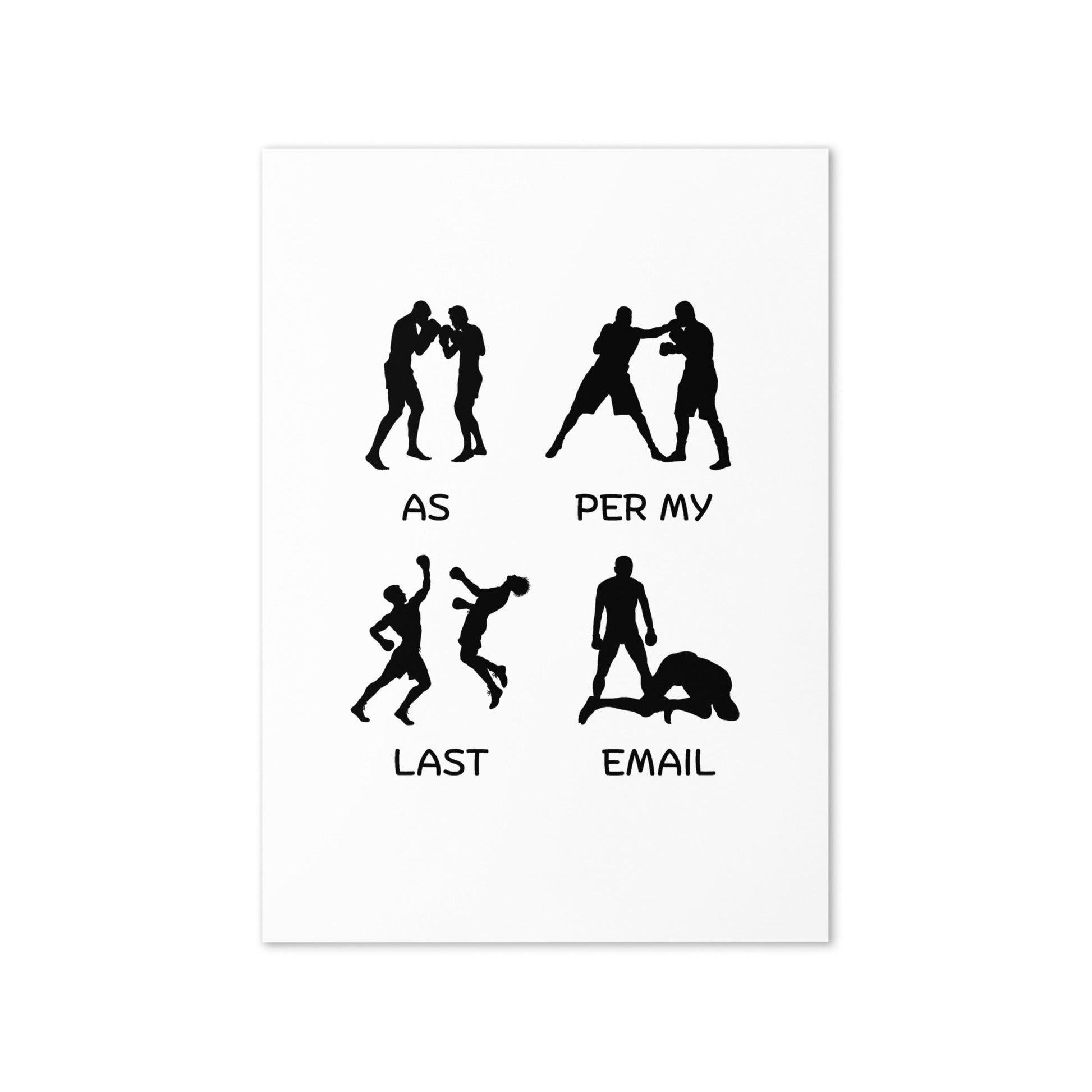 Office humour card | As Per My Last Email | Funny Large A5 card - Jessie's Art Shop