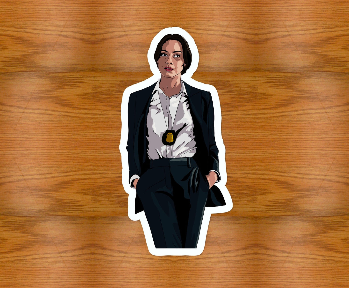 Rio Vidal CIA agent suit Sticker | Agatha All Along | Eco-Friendly Vinyl | Aubrey Plaza - Jessie's Art Shop