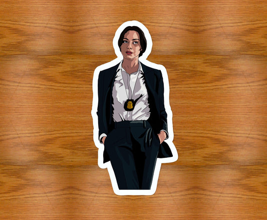 Rio Vidal CIA agent suit Sticker | Agatha All Along | Eco-Friendly Vinyl | Aubrey Plaza - Jessie's Art Shop