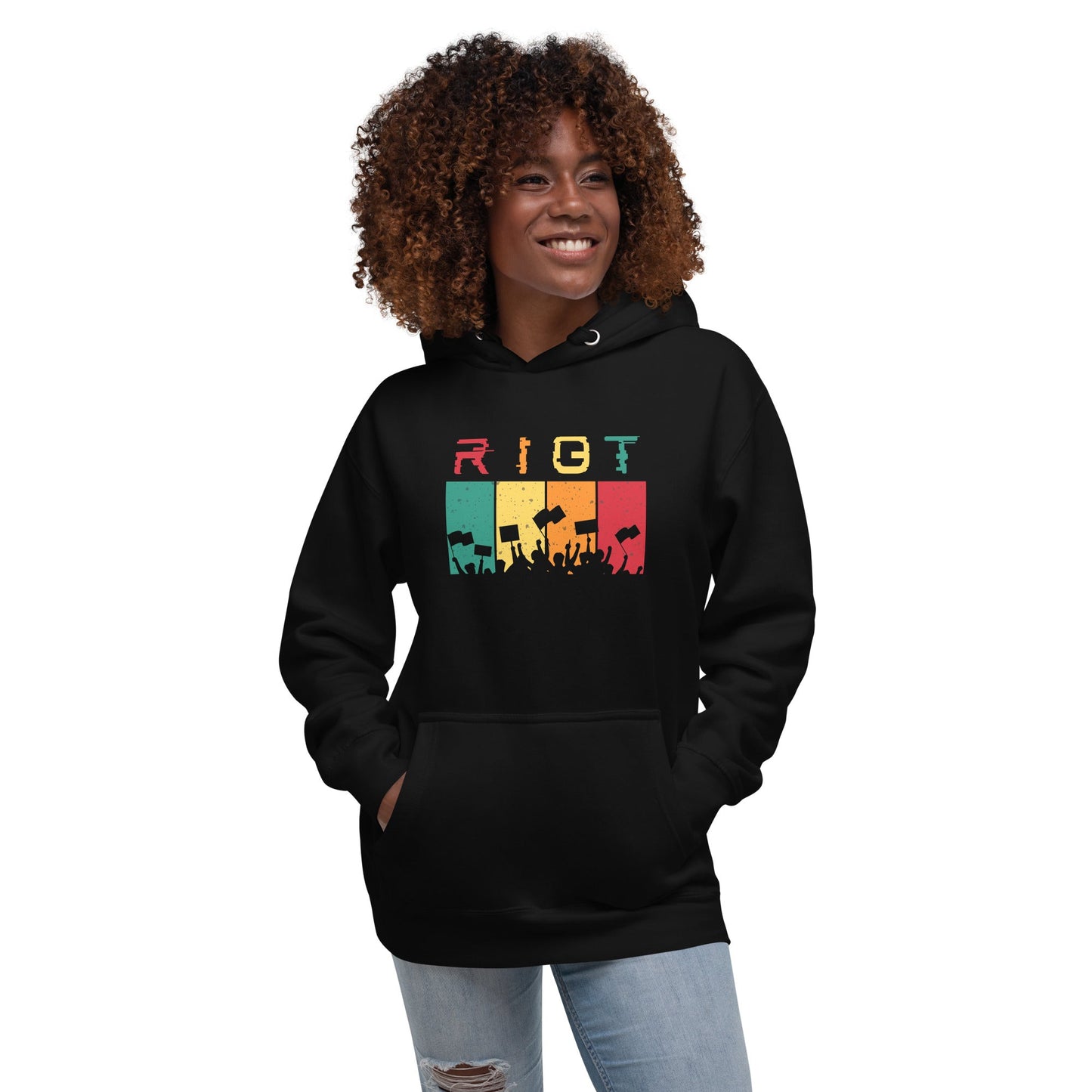 RIOT unisex hoodie | protest | political activism tee | premium quality eco-friendly top - Jessie's Art Shop