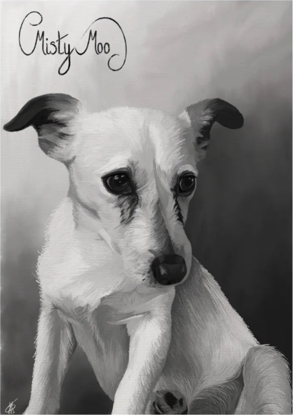 Personalized pet portrait | custom dog / cat painting | oil on canvas style print