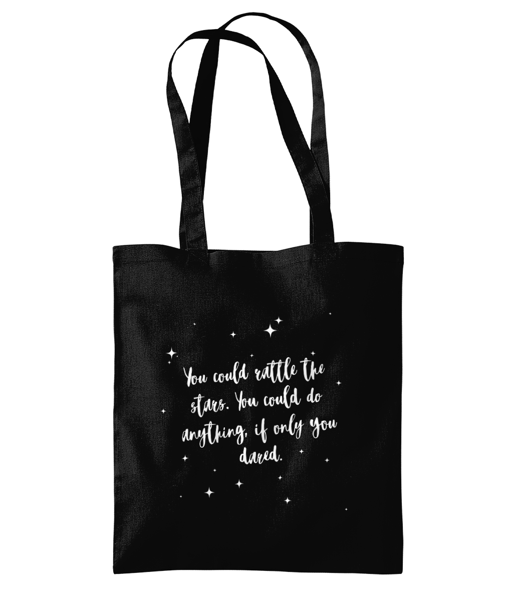 Throne of glass merch. You could rattle the stars. TOG quote tote bag. Christmas gift. Fantasy lover present. Bookish gift. 