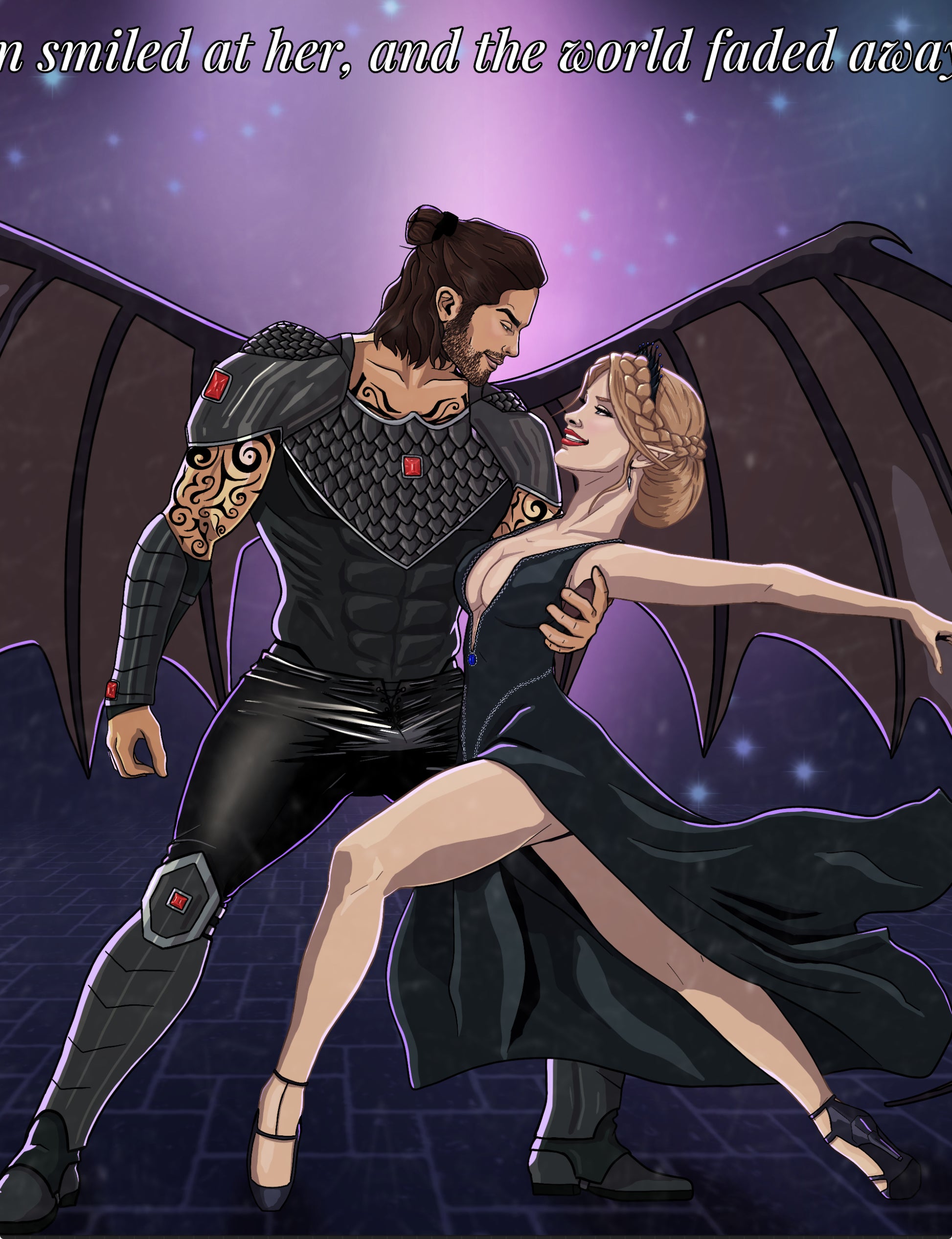 Cassian and Nesta Dancing Art Print ACOTAR merch | Nessian FanArt | Premium Poster - Nesta and Cassian dancing in the hewn city from the book a court of silver flames by Sarah J Maas