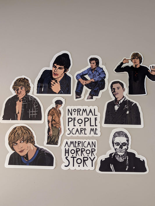American Horror Story AHS Stickers | Eco-Friendly & Waterproof | Pack of 10