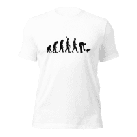 T-shirt drôle sur l'évolution des humains | ramasser les crottes de chien | T-shirt écologique de qualité supérieure