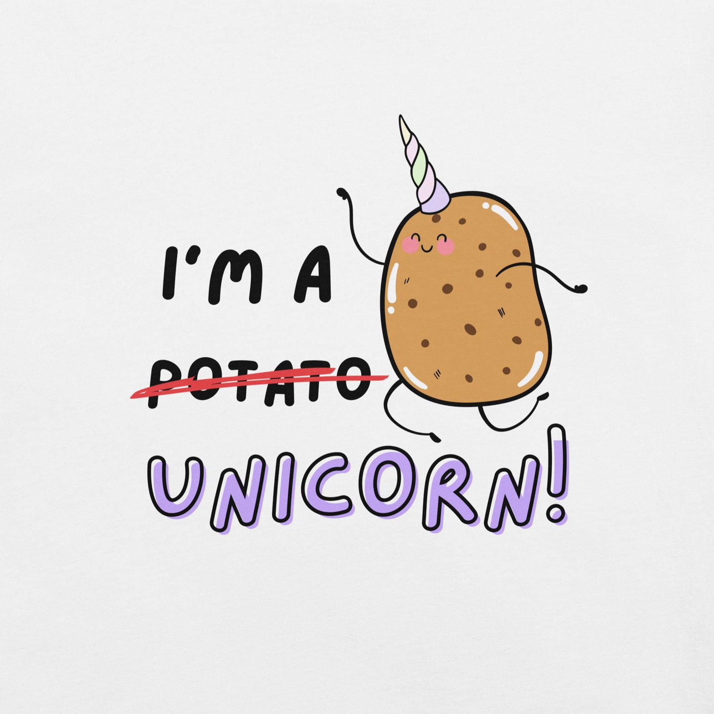 I'm a unicorn / potato T-shirt | premium quality eco-friendly tee