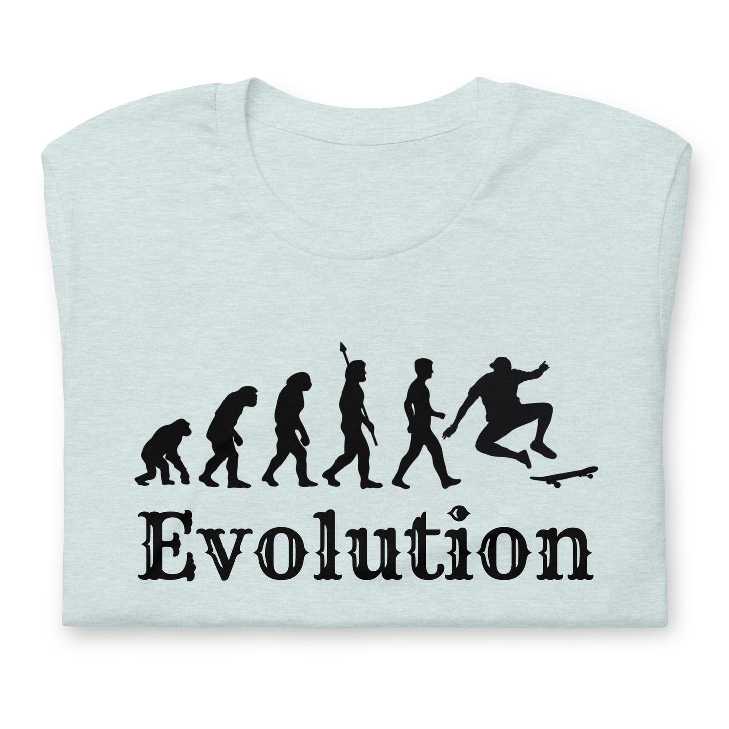 Skateboard Evolution T-Shirt | Skateboarder Design | Premium Eco Tee