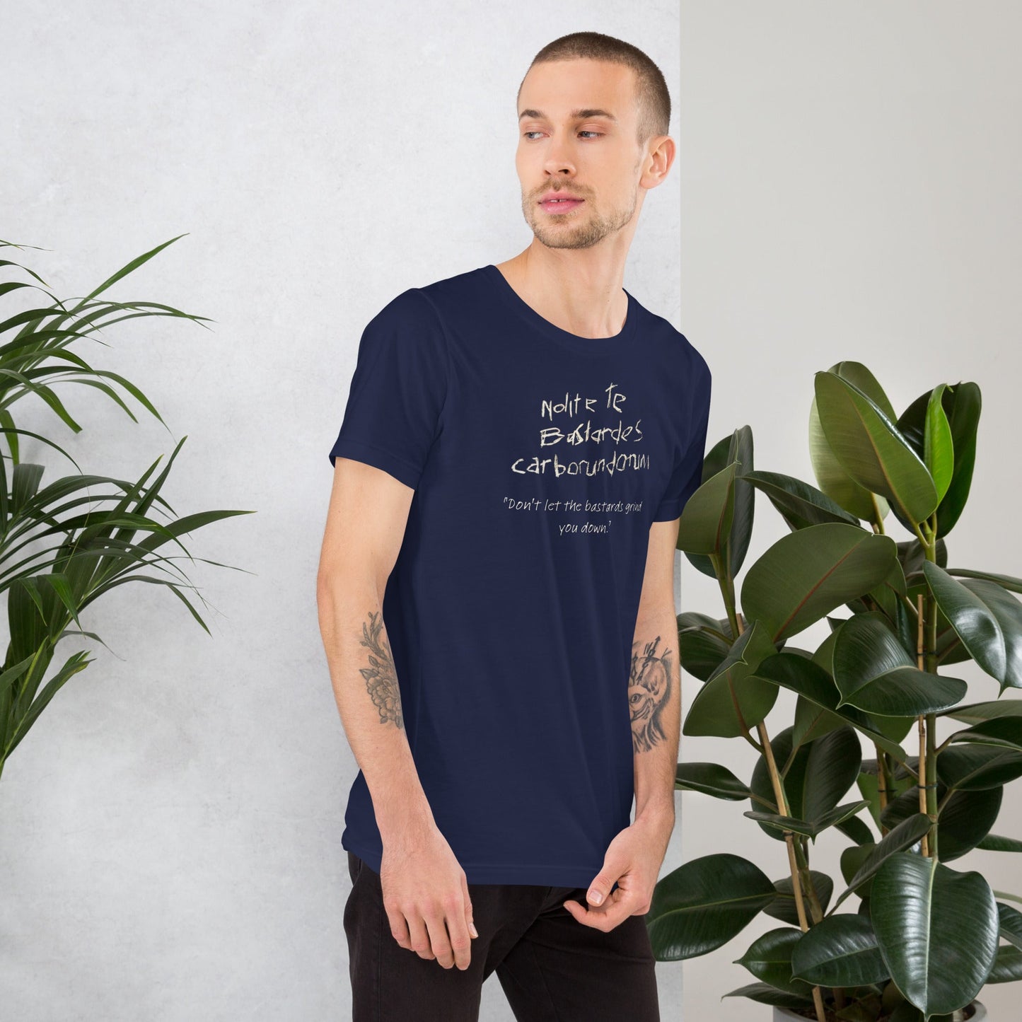 The Handmaid's Tale T-shirt | June Osborne | Latin Quote | Don't let the bastards grind you down | Premium tee - Jessie's Art Shop