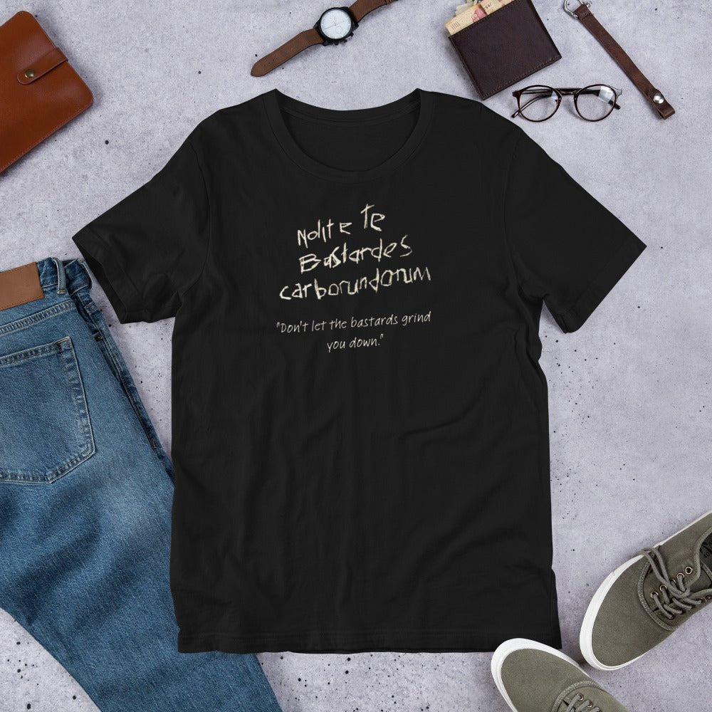 The Handmaid's Tale T-shirt | June Osborne | Latin Quote | Don't let the bastards grind you down | Premium tee - Jessie's Art Shop