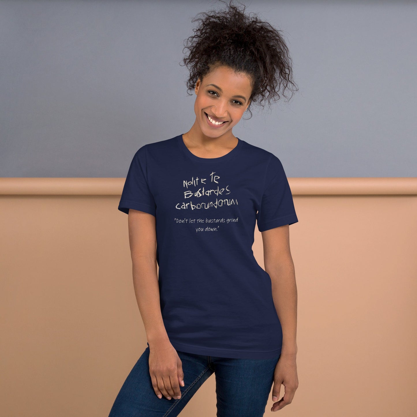 The Handmaid's Tale T-shirt | June Osborne | Latin Quote | Don't let the bastards grind you down | Premium tee - Jessie's Art Shop