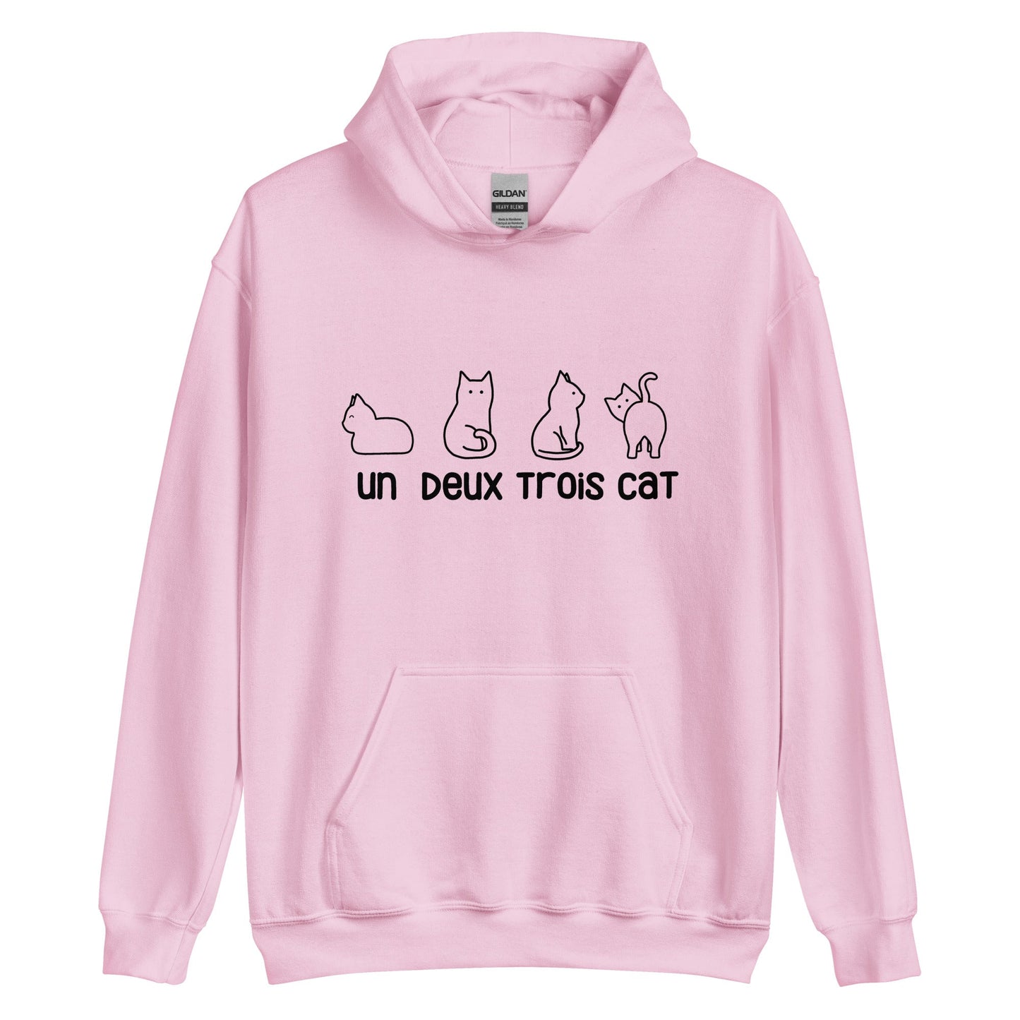 Un deux trois cat hoodie | funny quotes for cat lover | gift for cat mum / cat dad