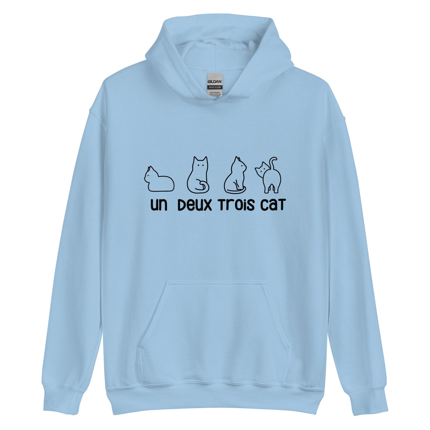 Un deux trois cat hoodie | funny quotes for cat lover | gift for cat mum / cat dad