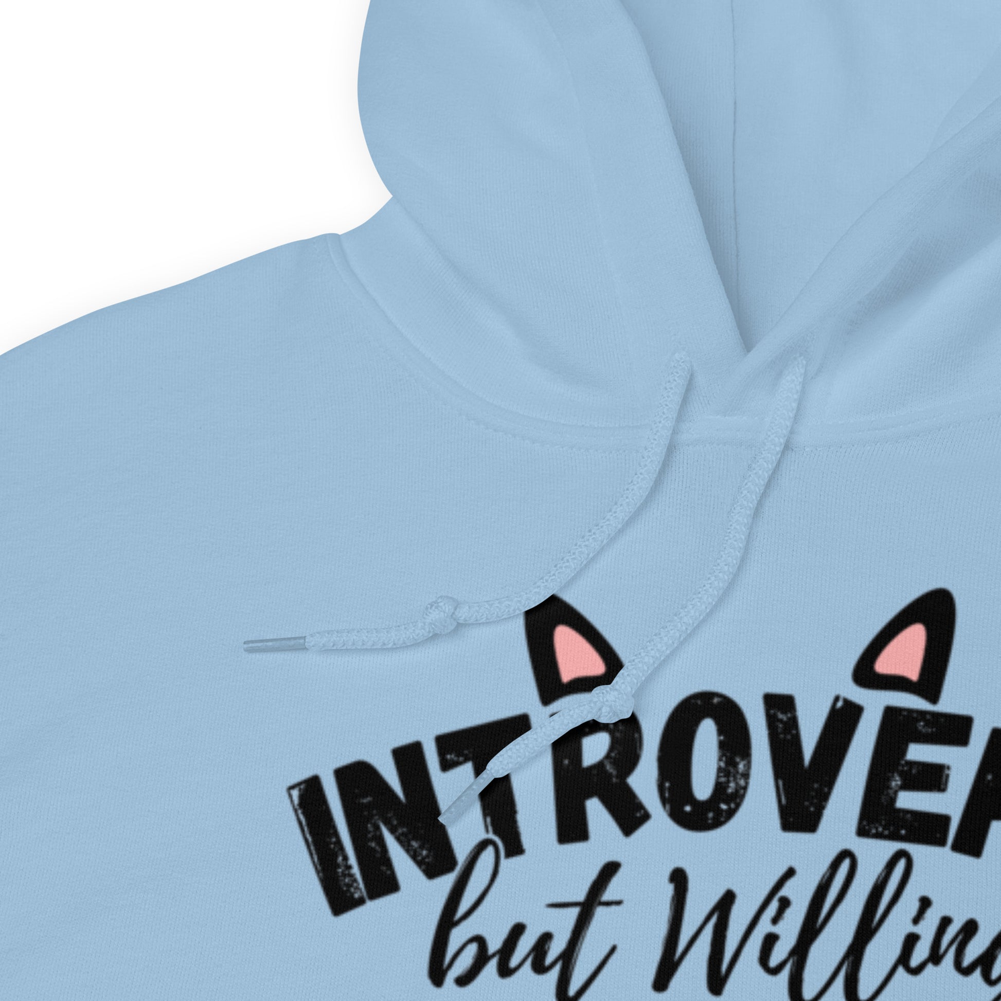 Introvert but willing to discuss cats Hoodie | Eco friendly sustainable clothing - Jessie's Art Shop