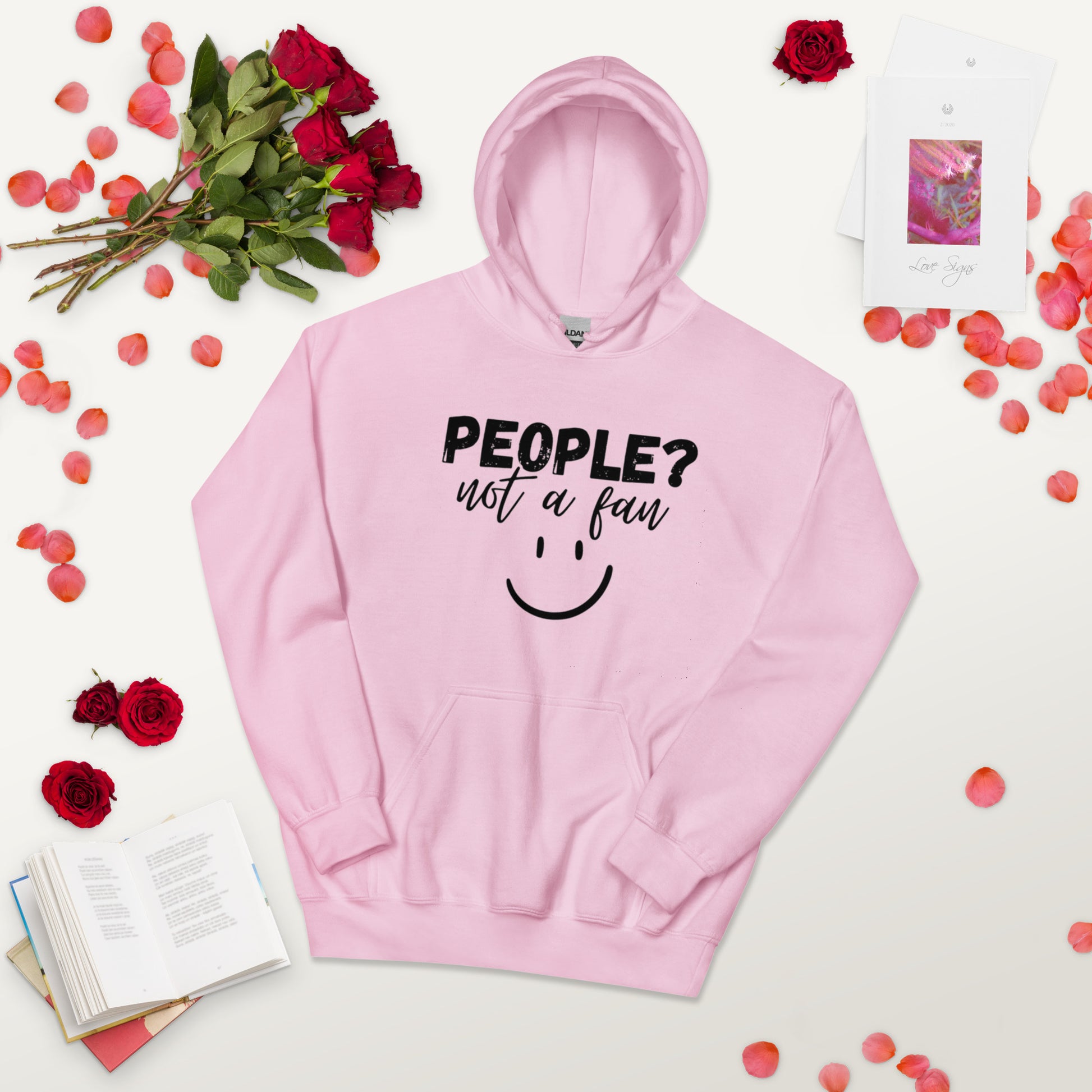 People? Not a fan Hoodie | Funny Eco friendly sustainable clothing - Jessie's Art Shop