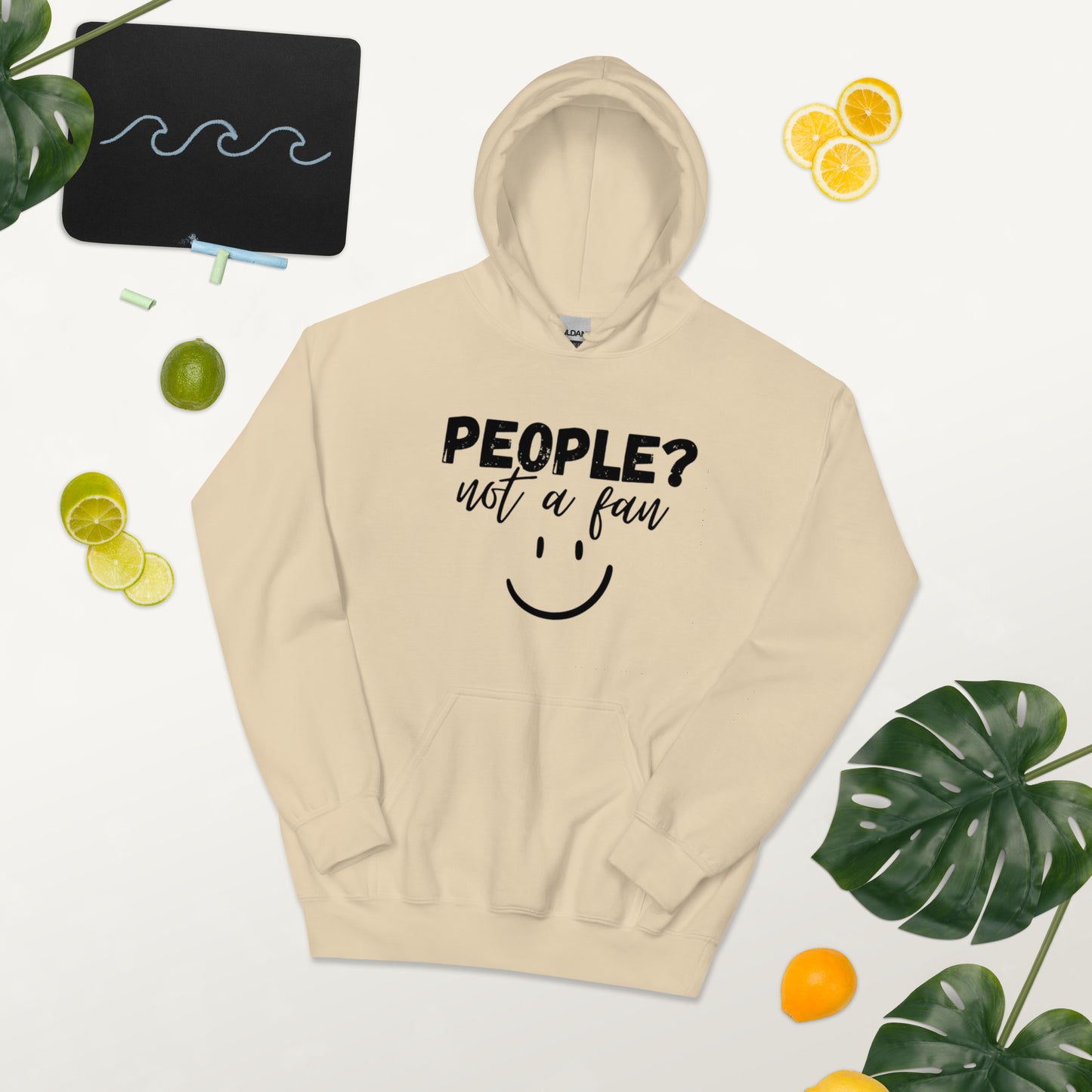 People? Not a fan Hoodie | Funny Eco friendly sustainable clothing - Jessie's Art Shop