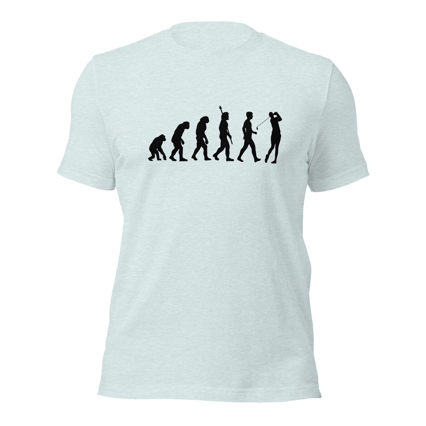 Evolution of humans golfer T-shirt | premium quality eco-friendly golf tee