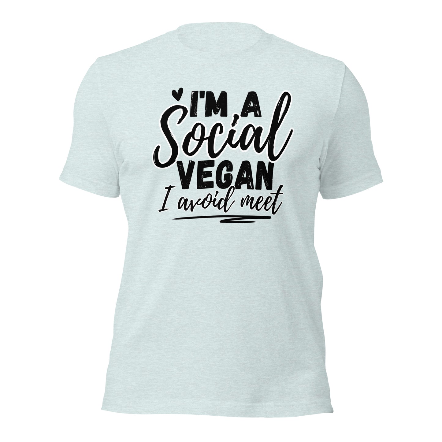 Funny Introvert Social Vegan T-shirt | I avoid meet | Premium tee - Jessie's Art Shop