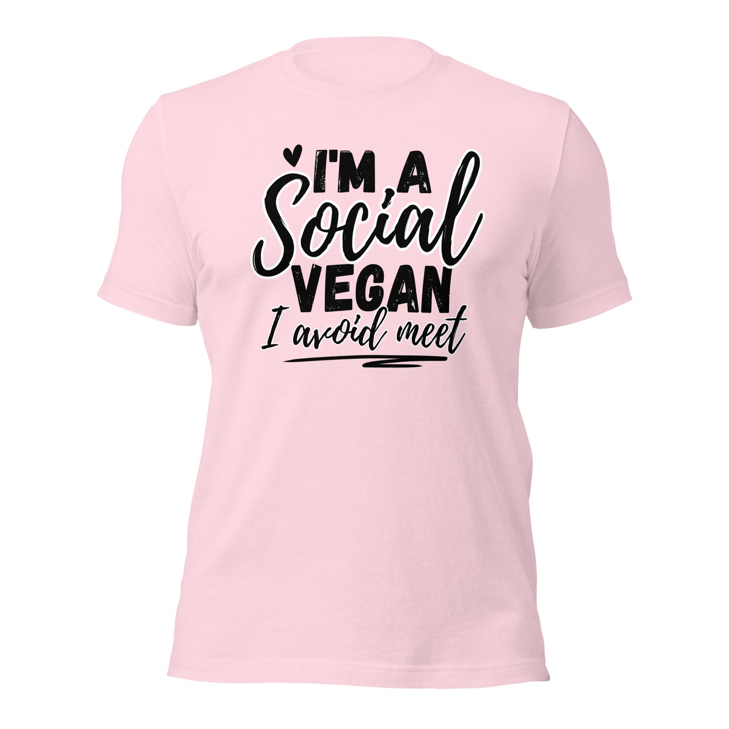 Funny Introvert Social Vegan T-shirt | I avoid meet | Premium tee - Jessie's Art Shop