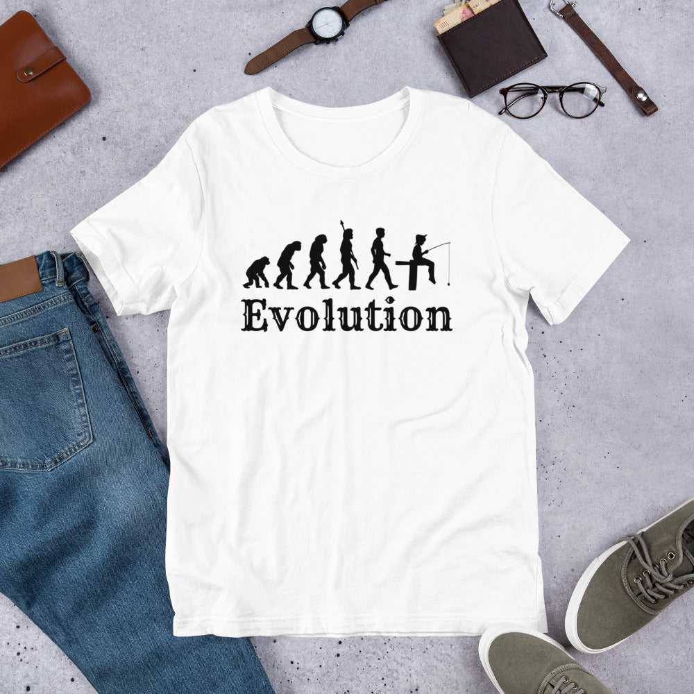 Fishing Evolution T-Shirt | Fisherman Design | Premium Eco Tee - Jessie's Art Shop