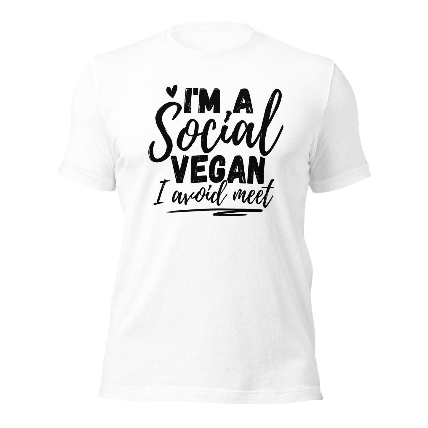 Funny Introvert Social Vegan T-shirt | I avoid meet | Premium tee - Jessie's Art Shop