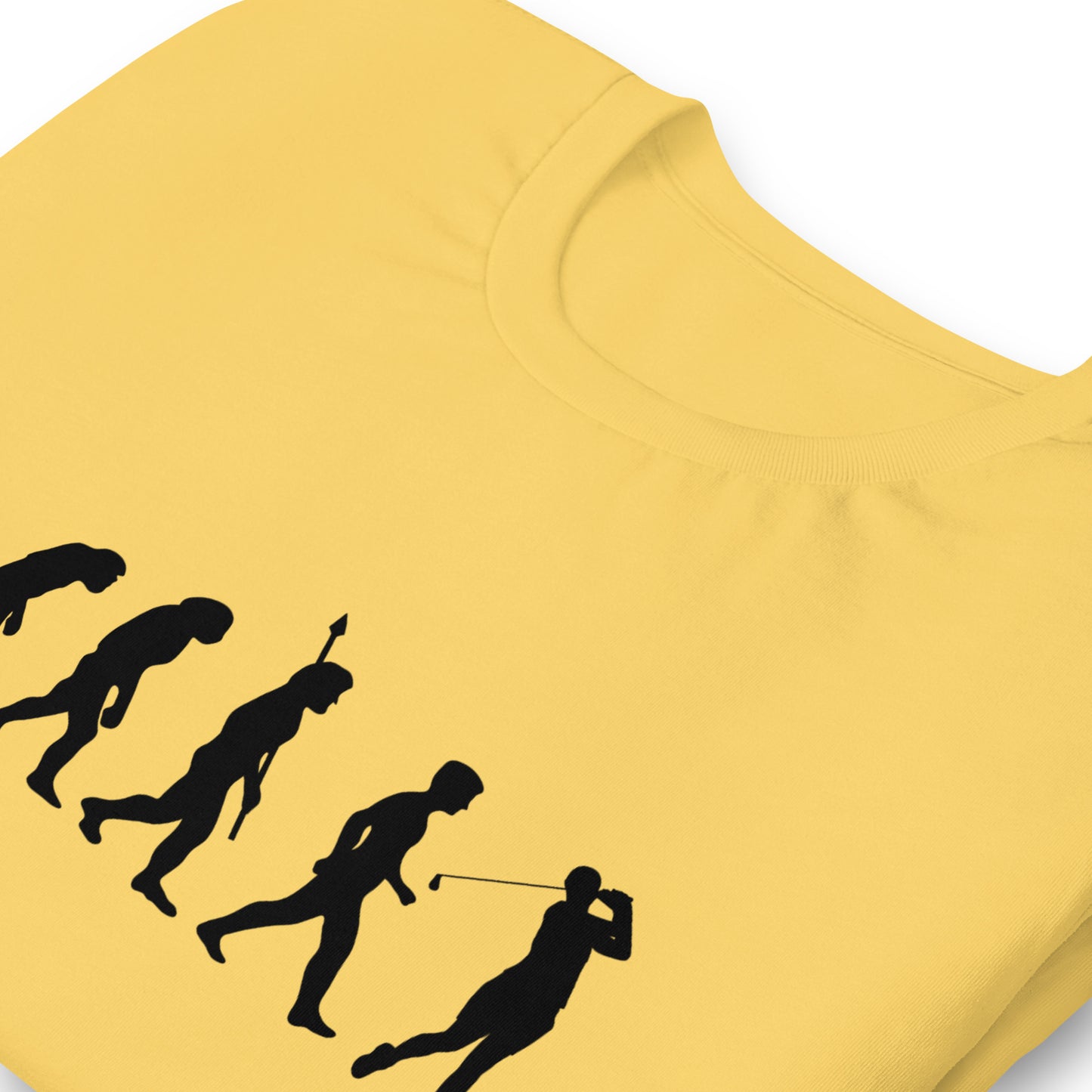 Evolution of humans golfer T-shirt | premium quality eco-friendly golf tee