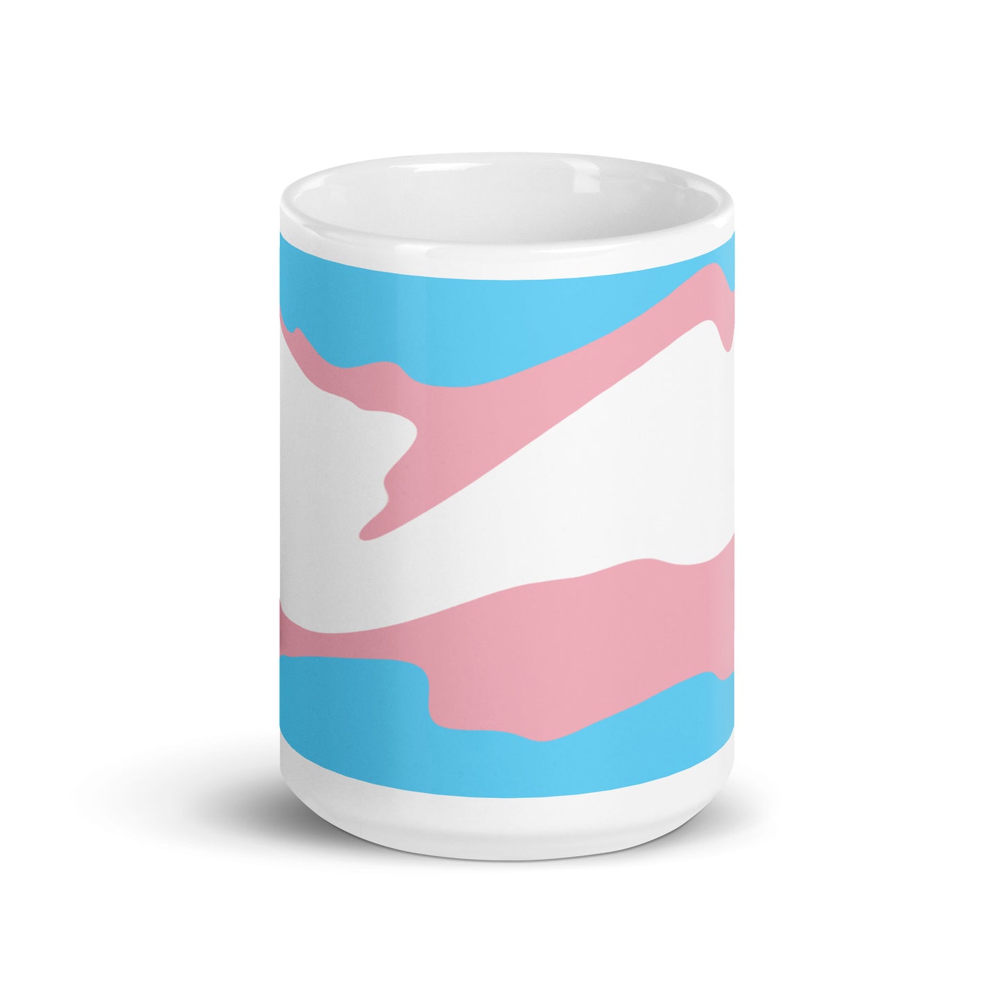 Trans Flag Wavy Design Mug | Eco Friendly Cup - Jessie's Art Shop